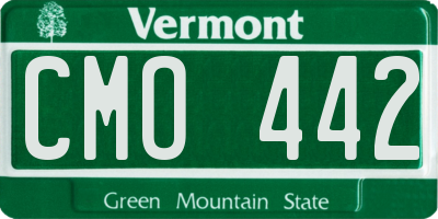 VT license plate CMO442