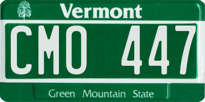 VT license plate CMO447