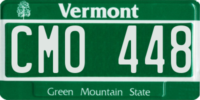VT license plate CMO448