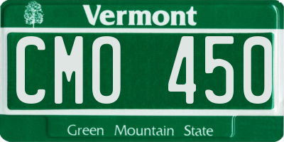 VT license plate CMO450