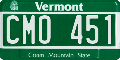 VT license plate CMO451