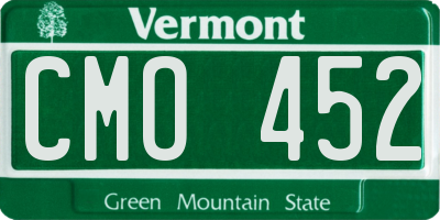 VT license plate CMO452