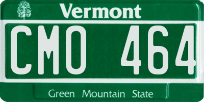 VT license plate CMO464