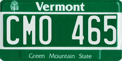 VT license plate CMO465