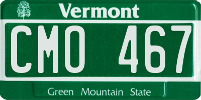 VT license plate CMO467