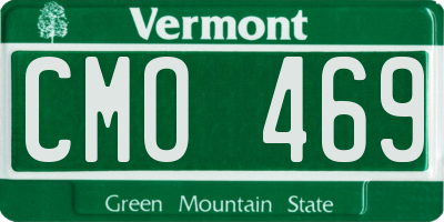 VT license plate CMO469