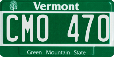 VT license plate CMO470