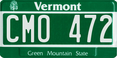 VT license plate CMO472