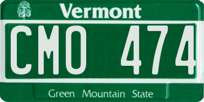 VT license plate CMO474