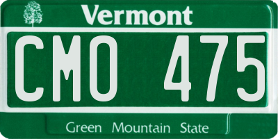 VT license plate CMO475