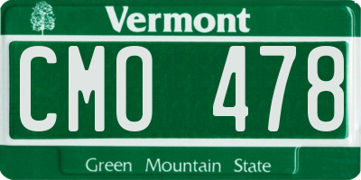 VT license plate CMO478