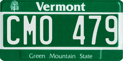VT license plate CMO479