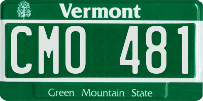 VT license plate CMO481