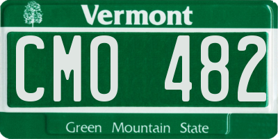 VT license plate CMO482
