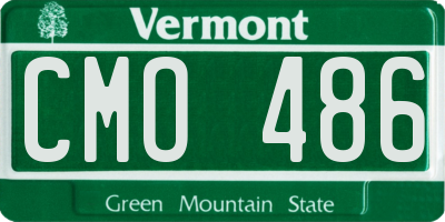 VT license plate CMO486