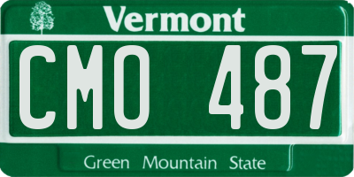 VT license plate CMO487