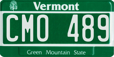 VT license plate CMO489