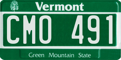 VT license plate CMO491