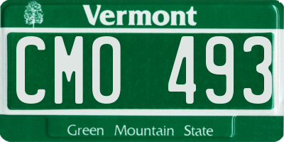 VT license plate CMO493