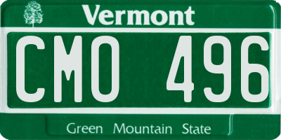 VT license plate CMO496