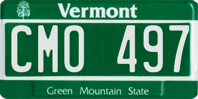 VT license plate CMO497
