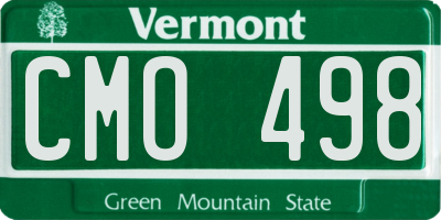 VT license plate CMO498