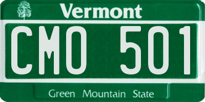 VT license plate CMO501
