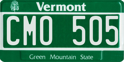 VT license plate CMO505