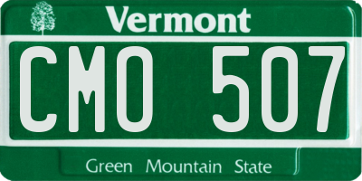 VT license plate CMO507