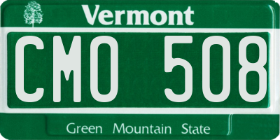 VT license plate CMO508