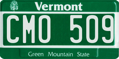 VT license plate CMO509