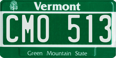 VT license plate CMO513
