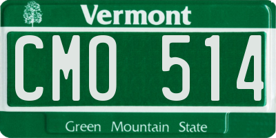 VT license plate CMO514