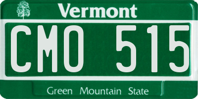 VT license plate CMO515