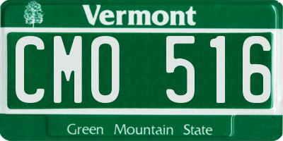 VT license plate CMO516