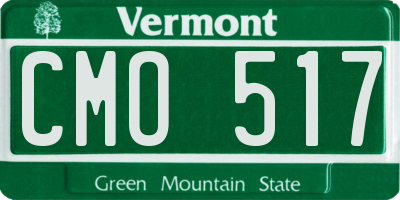 VT license plate CMO517