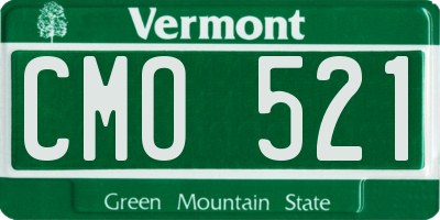 VT license plate CMO521