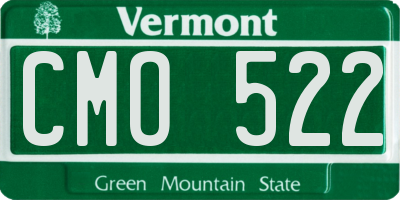 VT license plate CMO522
