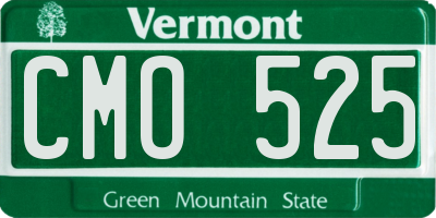 VT license plate CMO525