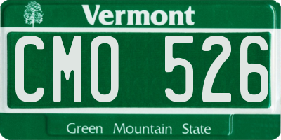 VT license plate CMO526