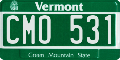 VT license plate CMO531