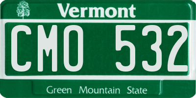 VT license plate CMO532
