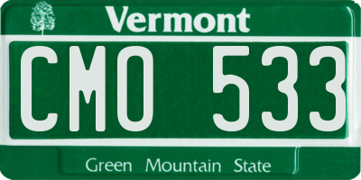 VT license plate CMO533