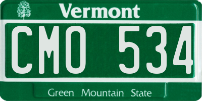 VT license plate CMO534