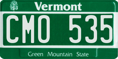 VT license plate CMO535
