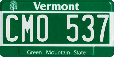 VT license plate CMO537