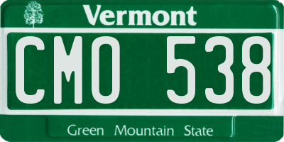VT license plate CMO538