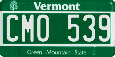VT license plate CMO539