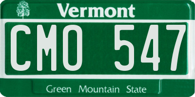 VT license plate CMO547