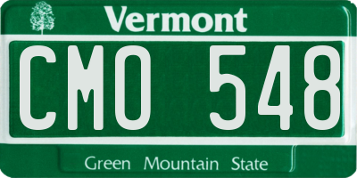 VT license plate CMO548
